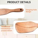 2 Pack Wooden Spurtle Set for Cooking & Baking