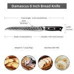 8-Inch Serrated VG10 Damascus Bread Knife