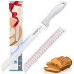 HAUSHOF 10'' Serrated Bread Knife with Sheath