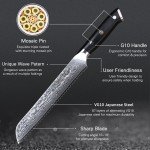 VG10 Damascus Steel 8" Bread Knife