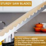 Wooden Serrated Bread Knife for Slicing Muffulettas