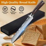 8" Damascus Steel Bread Knife in Gift Box