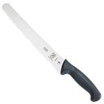 10-Inch Wavy Edge Bread Knife with Black Handle