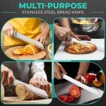 HAUSHOF 10'' Serrated Bread Knife with Sheath