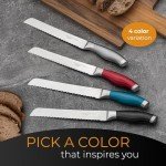 Orblue 8-Inch Serrated Bread Knife for Muffulettas