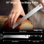Premium 10" Sourdough Bread Knife - Ergonomic Design