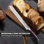 PAUDIN 10-Inch Serrated Bread Knife - German Steel