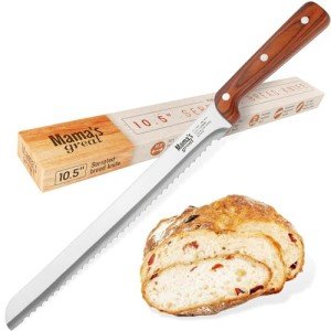 Mama's Ultra Sharp Serrated Bread Knife, 10.5 Inch