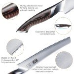 10-Inch Japanese Serrated Bread Knife by HOSHANHO