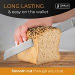 Orblue 10-Inch Serrated Bread Knife for Slicing
