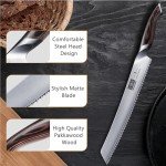 10-Inch Japanese Serrated Bread Knife by HOSHANHO