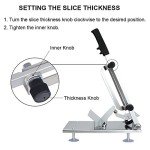 Upgraded Stainless Steel Meat Slicer for BBQ