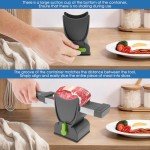 Manual Meat Slicer with Adjustable Thickness - Gray