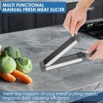 Manual Meat Slicer with Adjustable Thickness - Gray