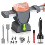Adjustable Meat Slicer and 17-in-1 Knife Set