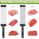 Adjustable Meat Slicer and 17-in-1 Knife Set
