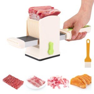 Manual Meat Slicer – Stainless Steel Blade for Home