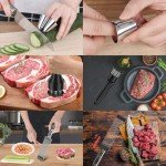 Adjustable Meat Slicer and 17-in-1 Knife Set