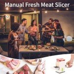 Manual Meat Slicer – Stainless Steel Blade for Home