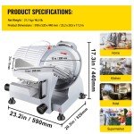 12" Electric Meat Slicer for Deli Foods