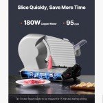 8.7" Electric Meat Slicer for Deli & Bread