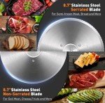 Cusimax Electric Meat Slicer with Removable Blades