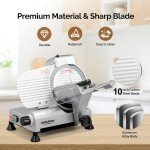 10" Electric Meat and Cheese Slicer for Home