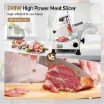 10" Electric Meat and Cheese Slicer for Home