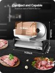 Electric Meat Slicer with Adjustable Thickness and Safety Lock