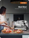 Electric Meat Slicer with Adjustable Thickness and Safety Lock