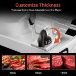 200W Electric Meat Slicer with Stainless Steel Blades
