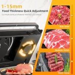 Teruisi Electric Meat Slicer with Adjustable Thickness