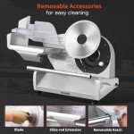 200W Electric Meat Slicer with Stainless Steel Blades
