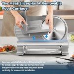 CUSIMAX Electric Meat Slicer with Adjustable Thickness