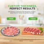 Electric Meat Slicer with Adjustable Thickness Control