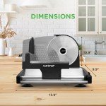 Electric Meat Slicer with Adjustable Thickness Control