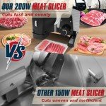 BIEAMA Electric Meat Slicer with Adjustable Thickness