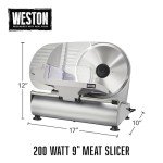 Weston Electric Deli Meat Slicer with Adjustable Thickness