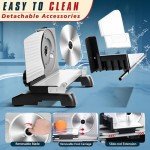 BIEAMA Electric Meat Slicer with Adjustable Thickness