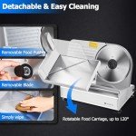 Tesslux Electric Meat Slicer with Adjustable Thickness