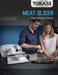 TOKASS Electric Meat Slicer with Removable Stainless Steel Blade
