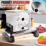 BIEAMA Electric Meat Slicer with Adjustable Thickness