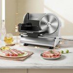 Techwood 150W Electric Meat Slicer for Home Use