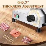Adjustable Thickness Electric Meat Slicer for Home