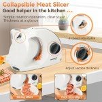 Portable Foldable Meat Slicer with Stainless Steel Blade