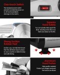 TOOGOOD Electric Meat Slicer with Stainless Steel Blade