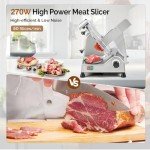 12-Inch Electric Meat Slicer with Adjustable Thickness
