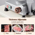 Electric Meat Slicer with Adjustable Thickness, 10" Blade