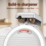 Electric Meat Slicer with Adjustable Thickness, 10" Blade