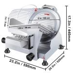 12" Electric Meat Slicer for Deli Foods